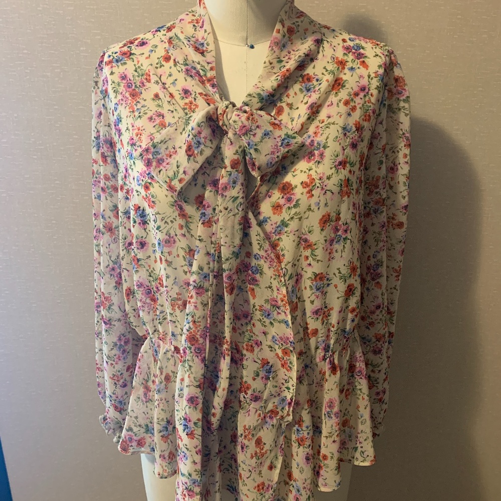 Zara Floral Blouse (size m)